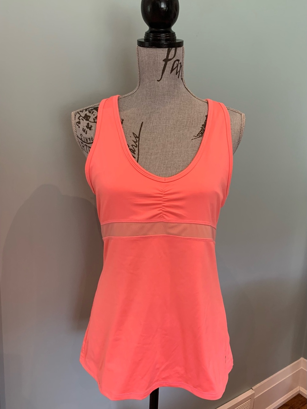 Source Unknown Coral Peach Active Tank with Mesh Band
